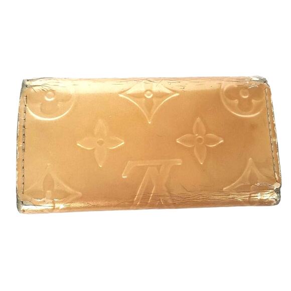 Louis Vuitton Vernis Key Case Holder Yellow 4 Hooks Monogram Luxury Vintage - Picture 3 of 12